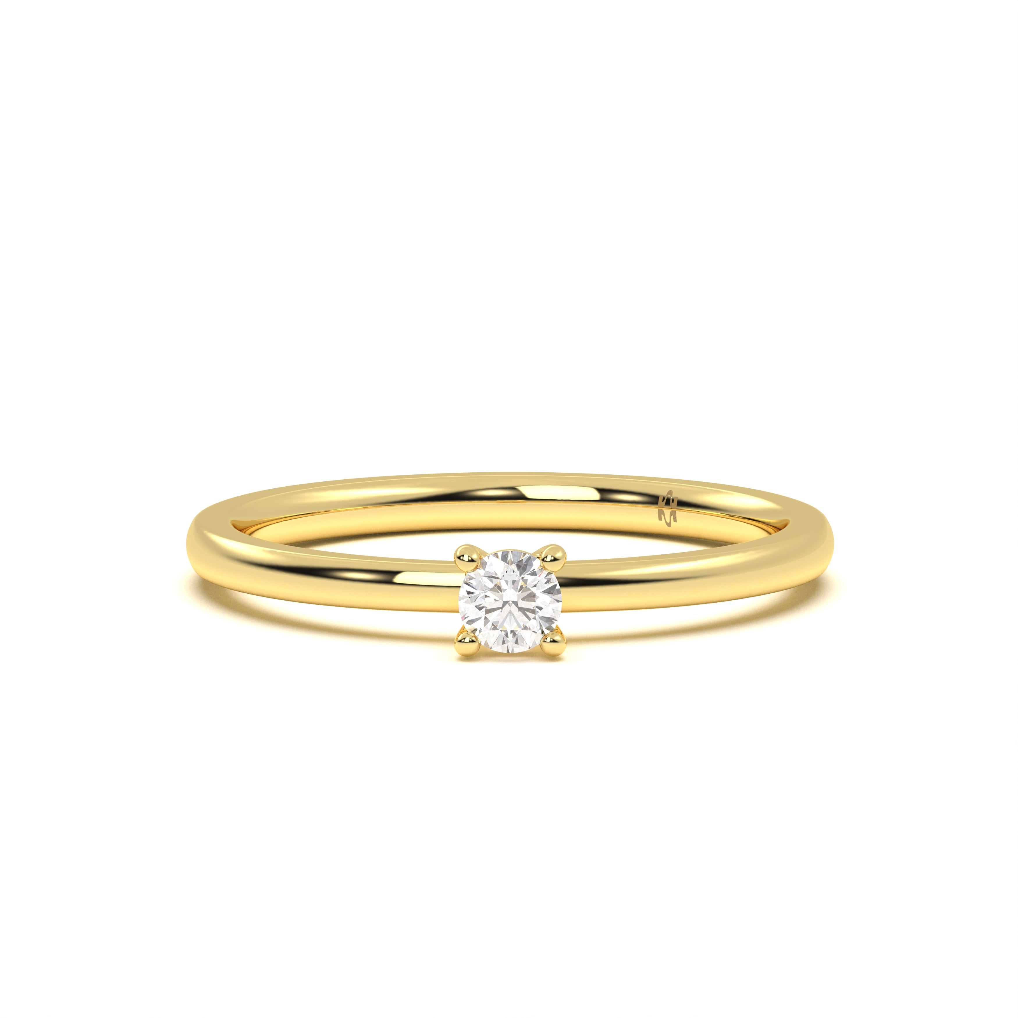 Tiny Round Diamond Ring