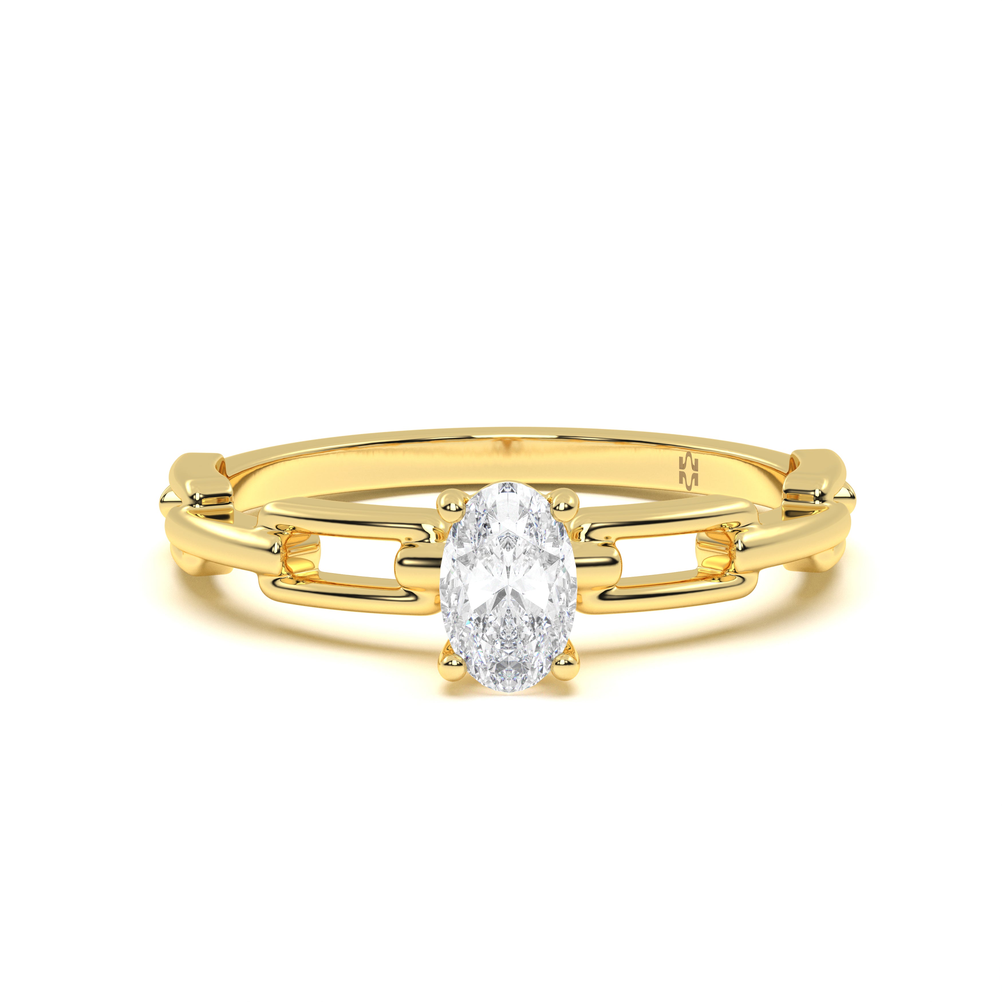 Link Marquise Diamond Ring