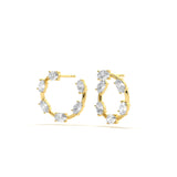Custom Oval-Cut Diamond Circle Studs