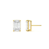 Custom 9-Carat Emerald-Cut Studs