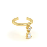 Pear Diamond Earcuff
