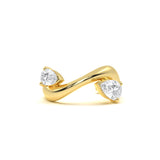 Pear Diamond Leher Earcuff