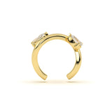 Pear Diamond Leher Earcuff