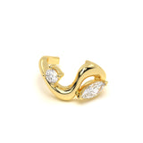 Marquise Diamond Leher Earcuff