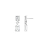 Mixed-Cut Three-Diamond Danglers