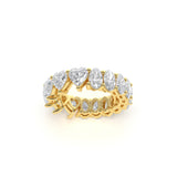 Custom Heart-Cut Diamond Eternity Band