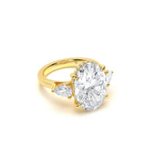 Custom Oval-Cut Three-Stone Engagement Ring