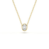Round Bezel Diamond Pendant