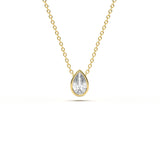 Pear Bezel Diamond Pendant