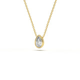 Pear Bezel Diamond Pendant