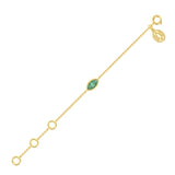 Marquise Emerald Chain Bracelet