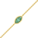 Marquise Emerald Chain Bracelet