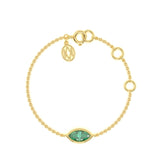 Marquise Emerald Chain Bracelet