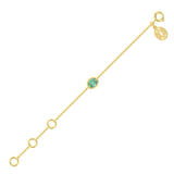 Oval Emerald Chain Bracelet