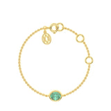 Oval Emerald Chain Bracelet