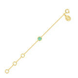 Round Emerald Chain Bracelet