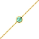 Round Emerald Chain Bracelet
