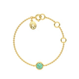Round Emerald Chain Bracelet