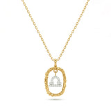 Libra Diamond Zodiac Pendant