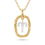 Aries Diamond Zodiac Pendant