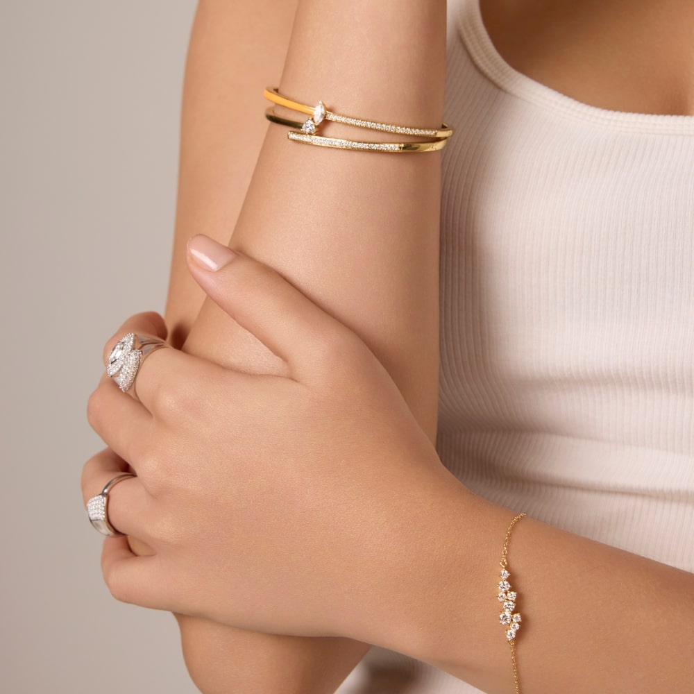 925 silver bracelet with lab-grown diamonds – MIJA Jewellery