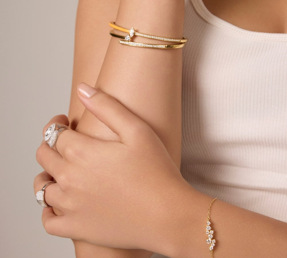 925 silver bracelet with lab-grown diamonds – MIJA Jewellery