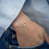Clover Solitaire Diamond Bracelet