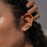 Crescent Diamond Earcuff