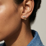 Curvy Diamond Leher Studs