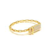Pave Link Diamond Bracelet