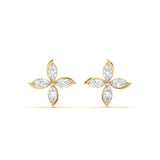 Marquise Diamond Floral Stud