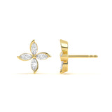 Marquise Diamond Floral Stud
