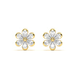 Rosette Pear Diamond Stud