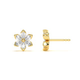 Radiant Floral Diamond Studs