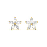 Elegant Diamond Floral Studs