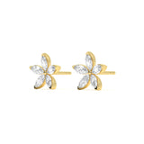 Elegant Diamond Floral Studs