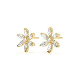 Estele Diamond Floral Studs