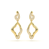 Diamond Studded Flow Earring