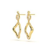 Diamond Studded Flow Earring