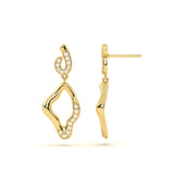 Diamond Studded Flow Earring