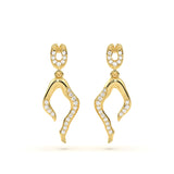 Radiant Flame Diamond Earring
