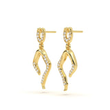 Radiant Flame Diamond Earring