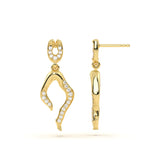 Radiant Flame Diamond Earring