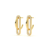 Dual Link Diamond Earring