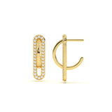 Dual Link Diamond Earring