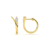 Marquise Solitaire Hoop