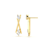 Pear Diamond Cross Studs