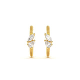 Tapered Toi moi Diamond Hoop