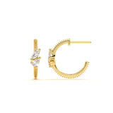 Tapered Toi moi Diamond Hoop