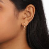 Accented Round Diamond Hoop